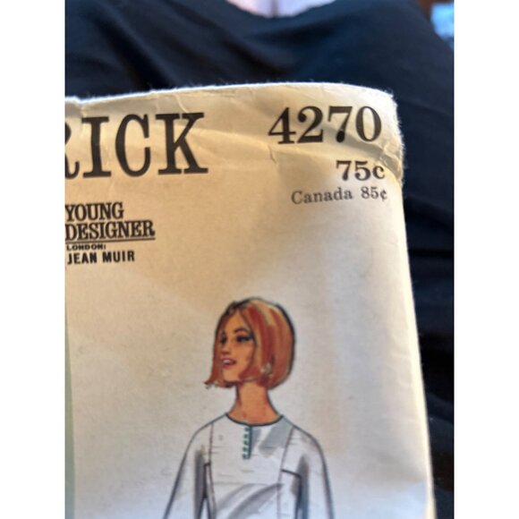 Butterick 4270 Jean Muir Designer Sewing Pattern Size 12 Bust 32 Semi-Fitted A-L - Picture 4 of 5